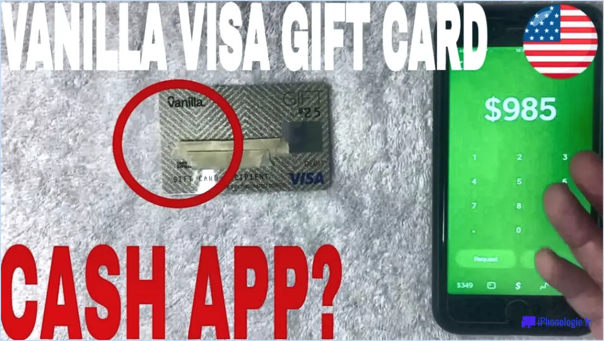 Peut-on utiliser des cartes-cadeaux Visa sur Cash App?