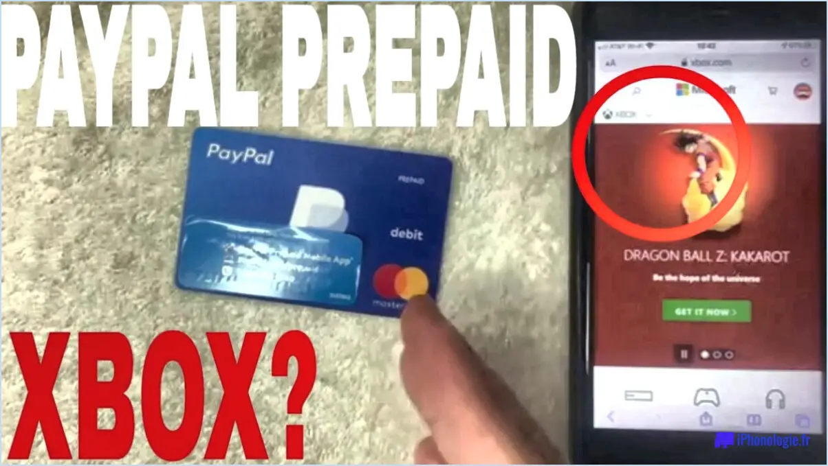 Peut-on utiliser le crédit paypal sur xbox live?