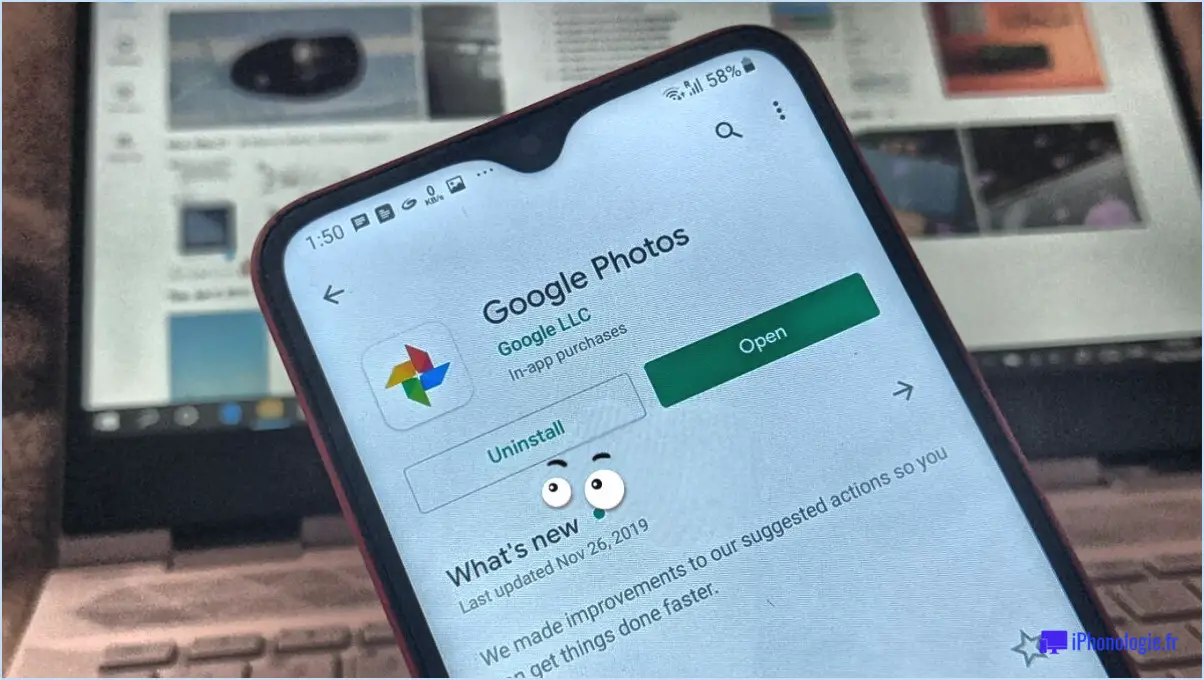 Que se passe-t-il si je supprime l'application Google Photos de mon téléphone?