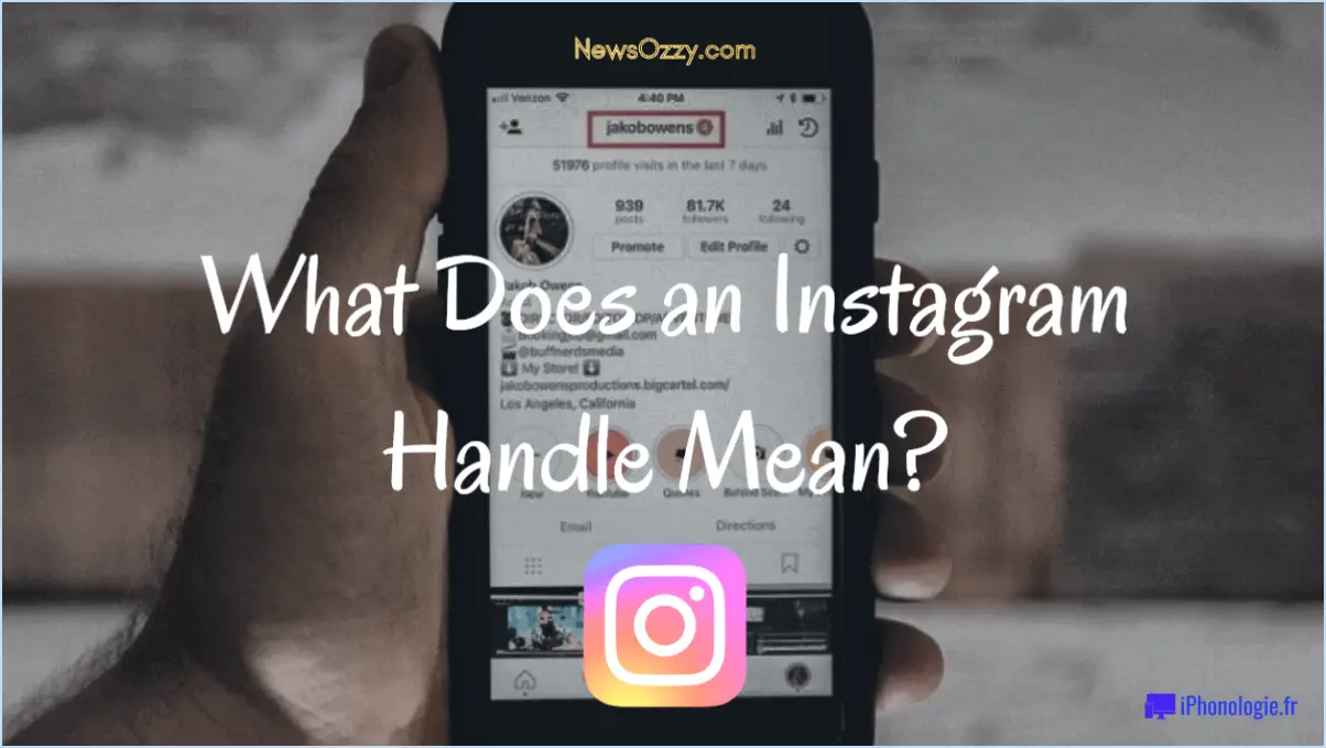 Que signifie un pseudo Instagram?