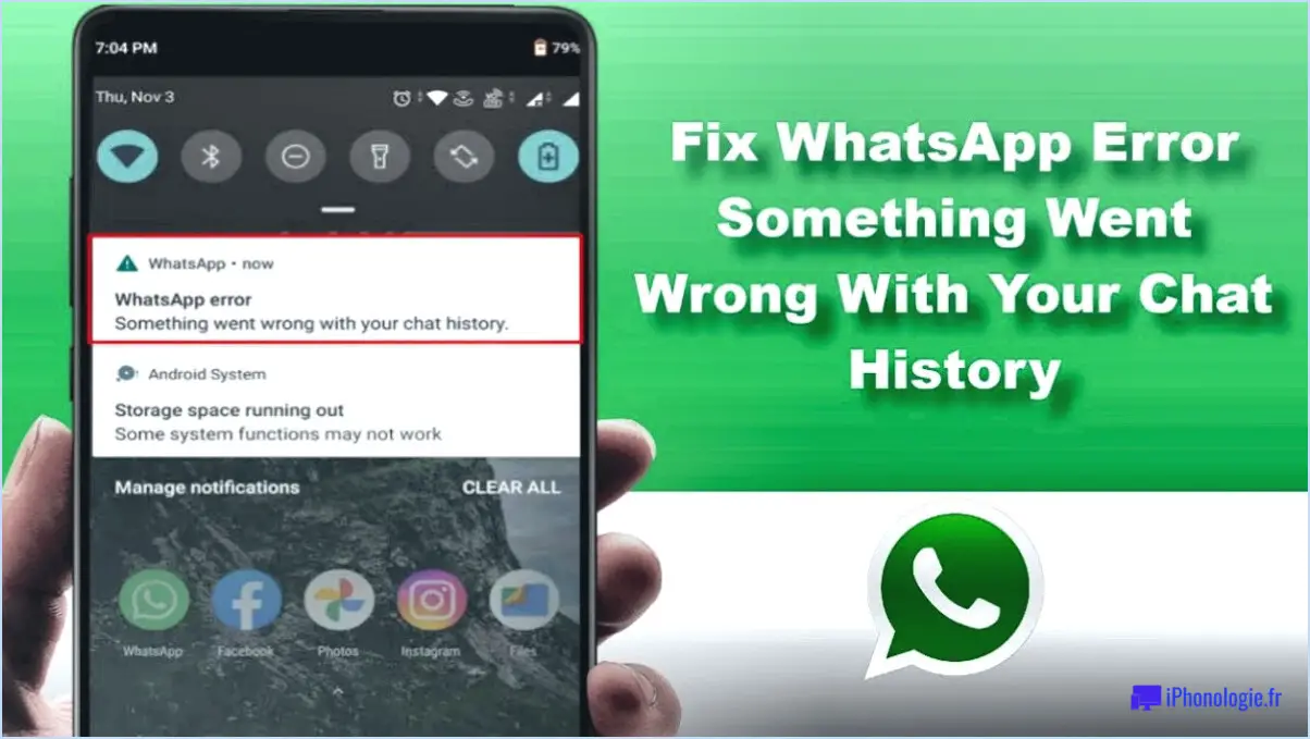Réparer l'erreur WhatsApp Quelque chose a mal tourné?