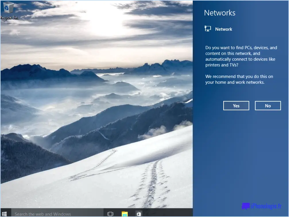 Windows 10 : Comment activer/désactiver la découverte du réseau?