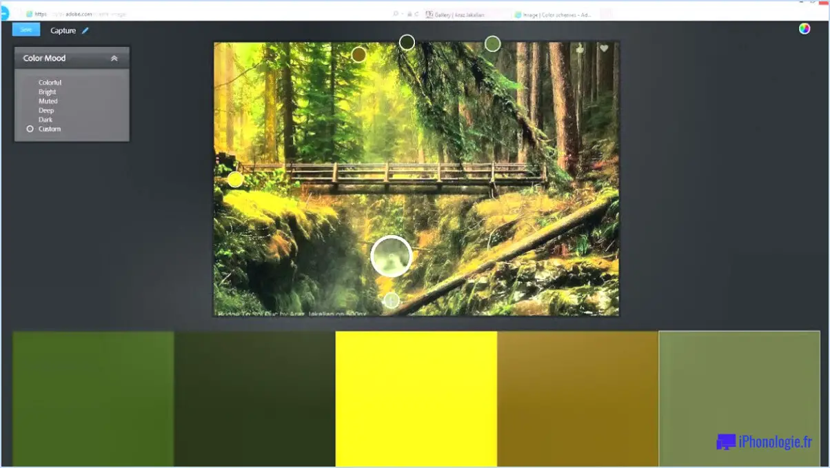 Comment extraire une palette de couleurs d'une image dans photoshop?