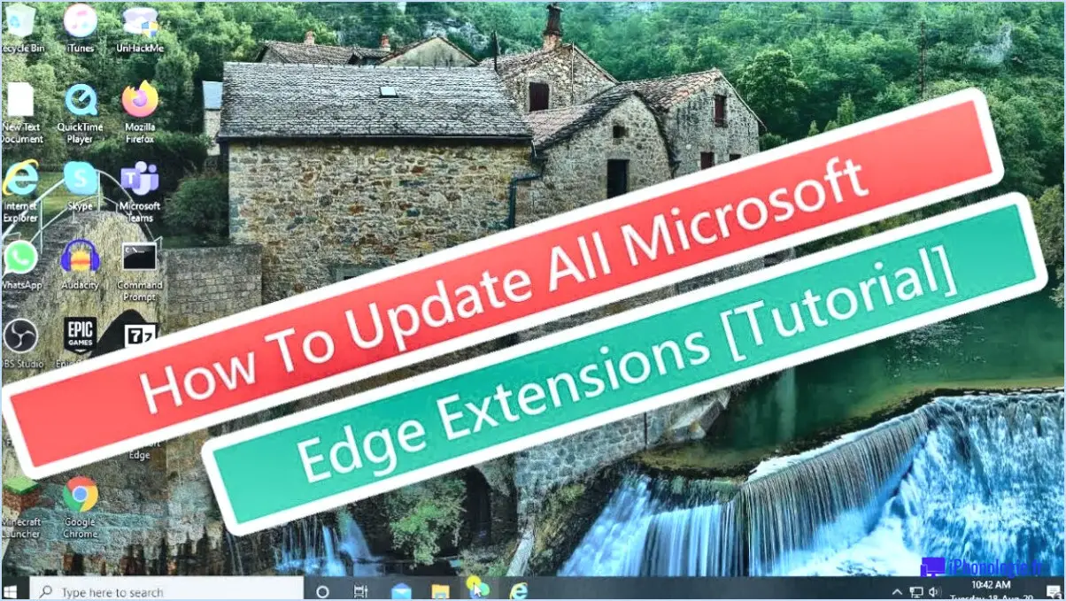 Comment mettre à jour les extensions edge?