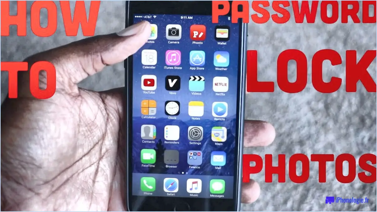 Comment protéger par mot de passe les photos cachées sur l'iphone?