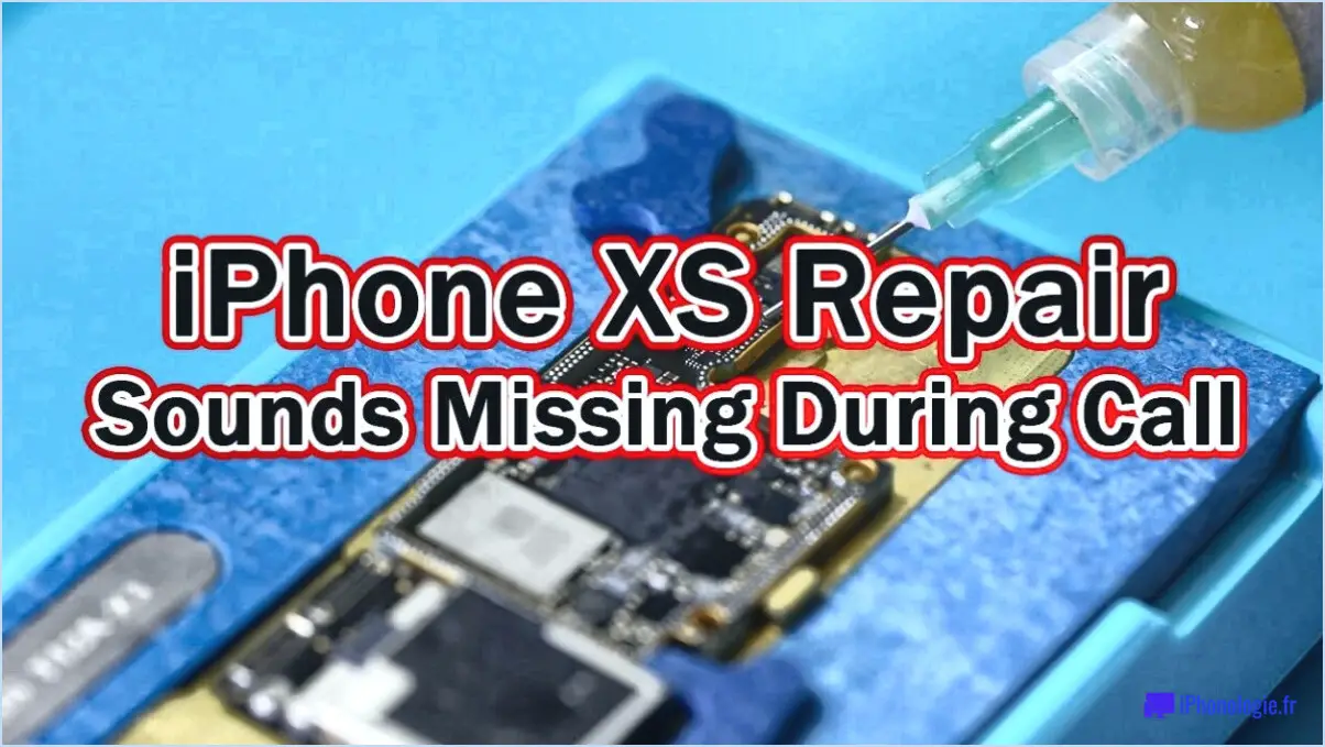 Comment réparer le grésillement de l'écouteur de l'iphone xs xs max lors des appels?