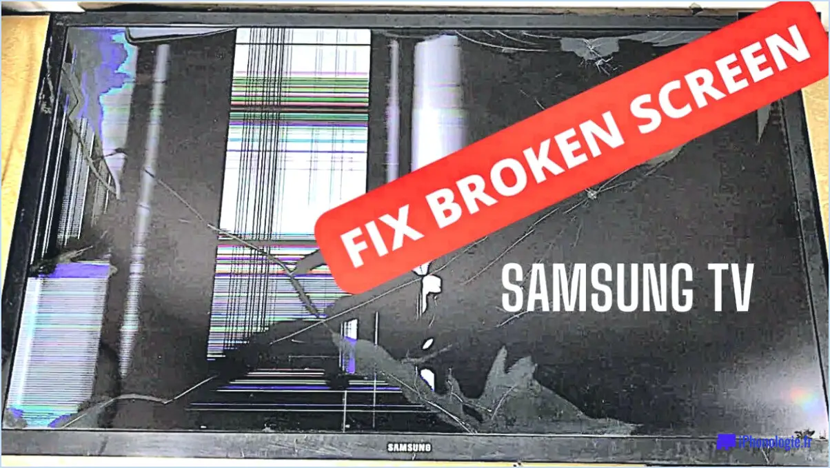Comment réparer un écran de télévision samsung fissuré?