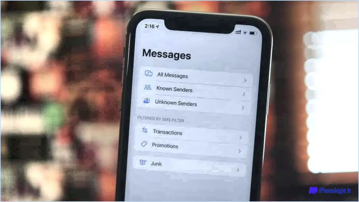 Comment utiliser les filtres sms dans les messages sur iphone sous ios 14?