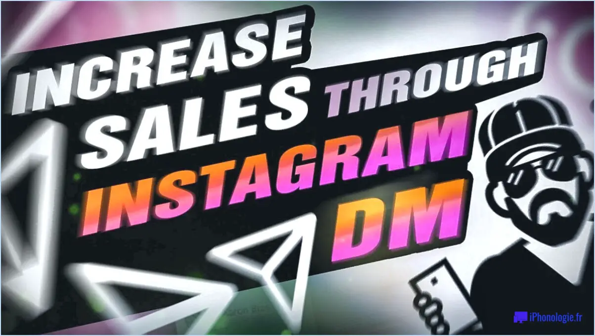 Comment vendre sur instagram dm?