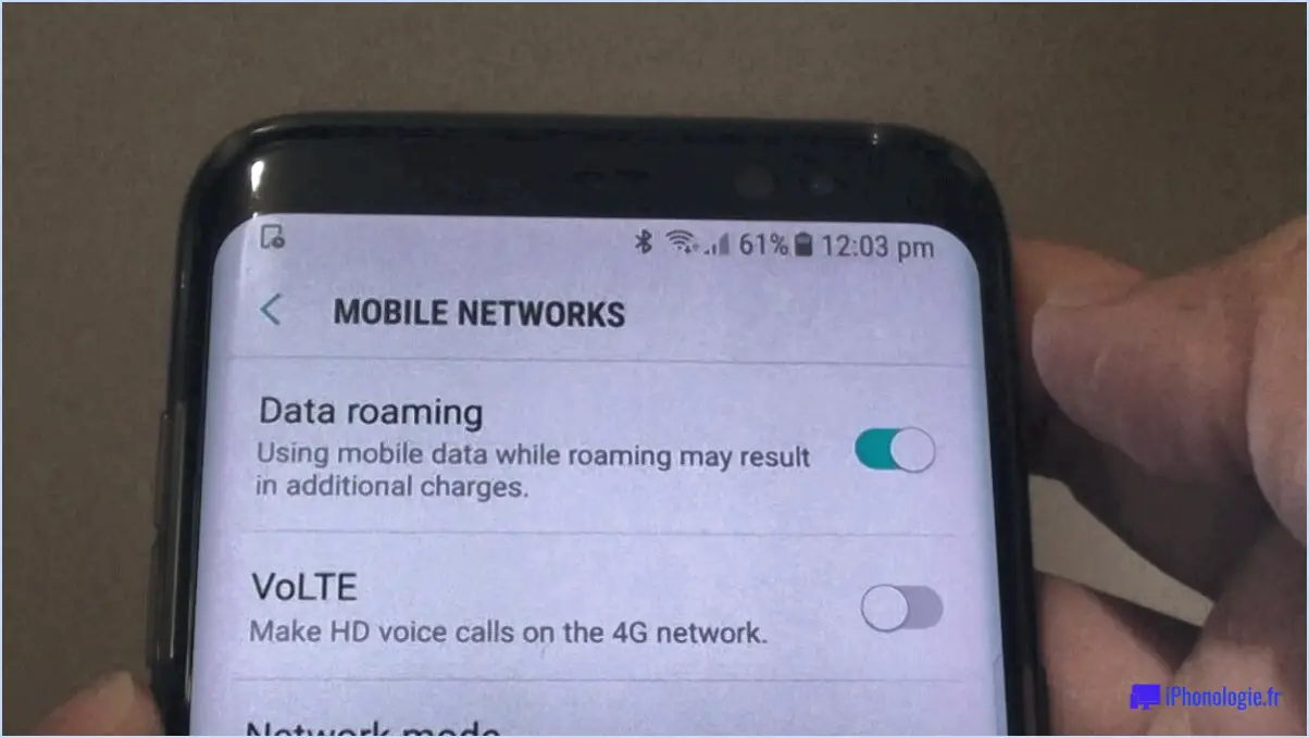 Galaxy Note 8 : activer ou désactiver l'itinérance des données?