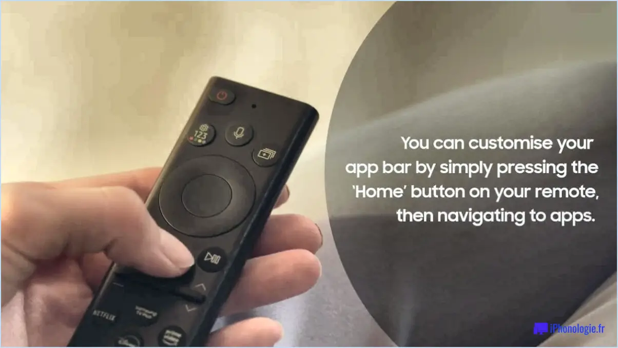 Où se trouve le smart hub sur la télécommande du samsung tv?