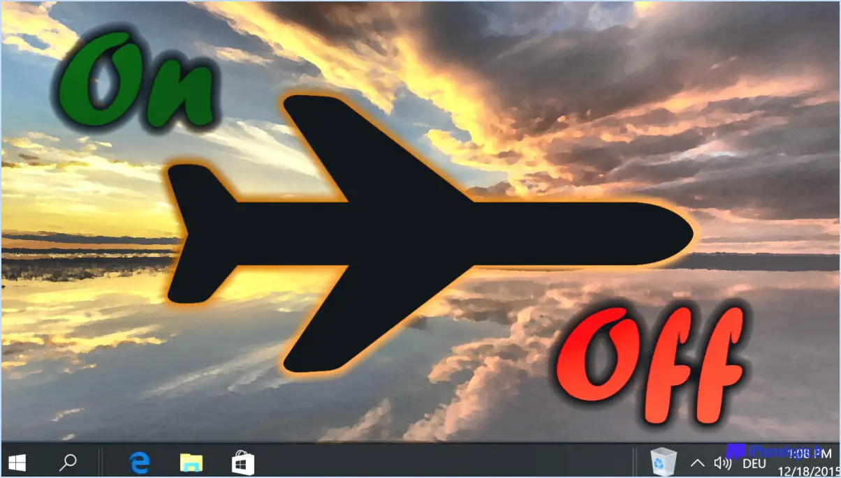 Supprimer l'icône du mode avion de la barre des tâches de windows 10?