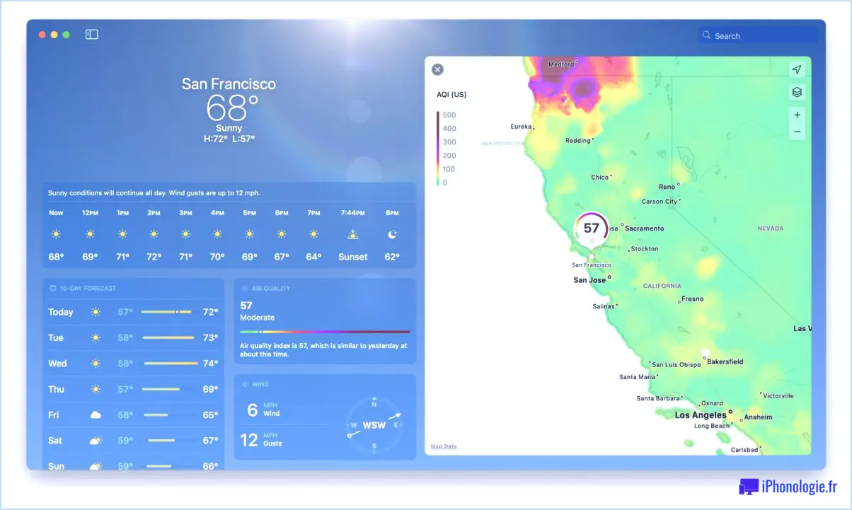 Voir l'application AQI Map on Weather pour Mac, iPhone et iPad
