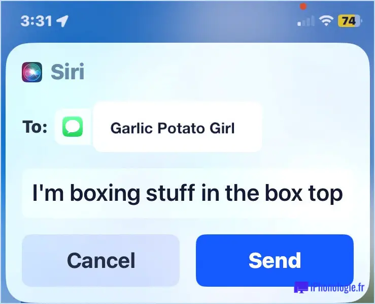 Envoyer un message avec Siri sur iPhone