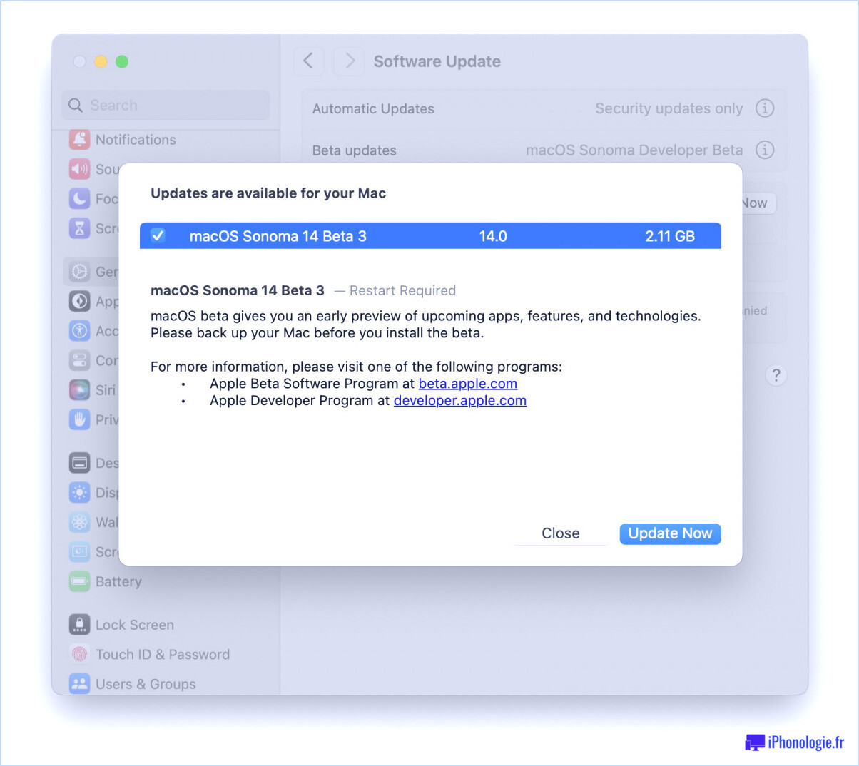 MacOS Sonoma Public Beta 3 Download