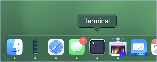Ouvrez le terminal sur Mac avec Dock