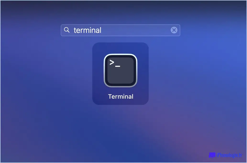 Ouvrez le terminal sur Mac avec LaunchPad