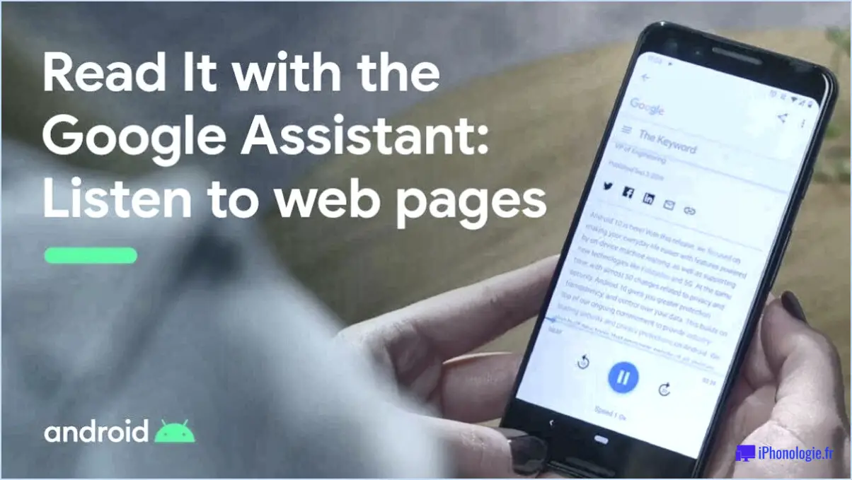 Assistant Google : pour qu'il vous lise un texte à l'écran?
