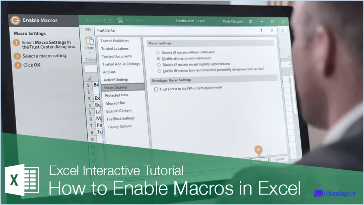 Comment activer les macros dans Excel?