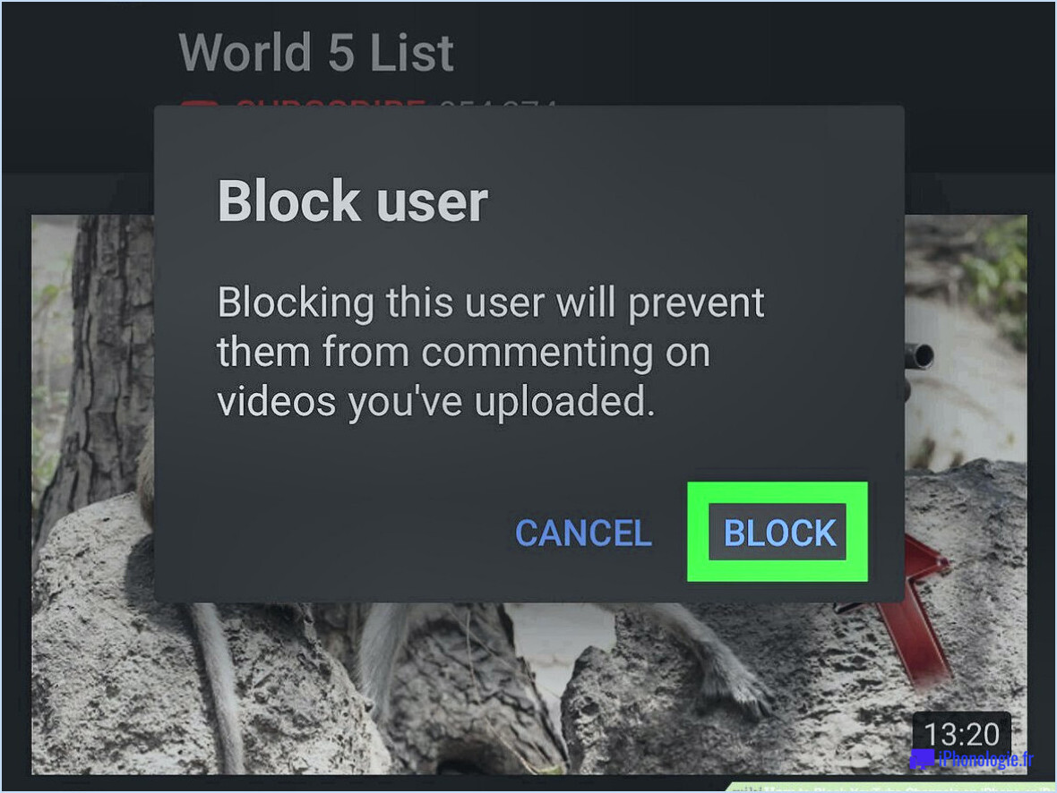 Comment bloquer les chaines youtube sur iphone?