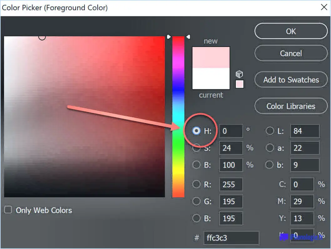 Comment changer la couleur d'un échantillon dans photoshop?