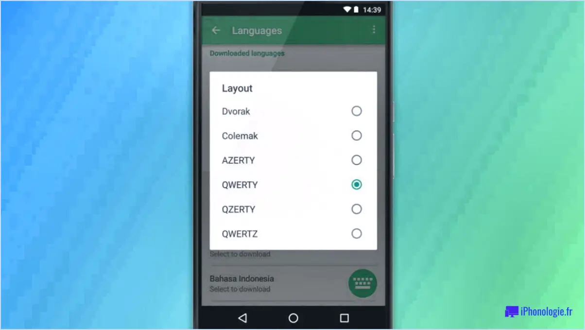 Comment changer la disposition du clavier dans le clavier Swiftkey sur Android?