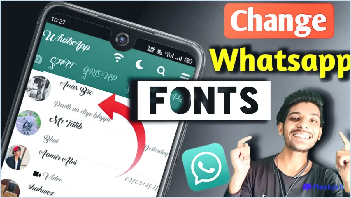 Comment changer le style de police dans gb whatsapp?