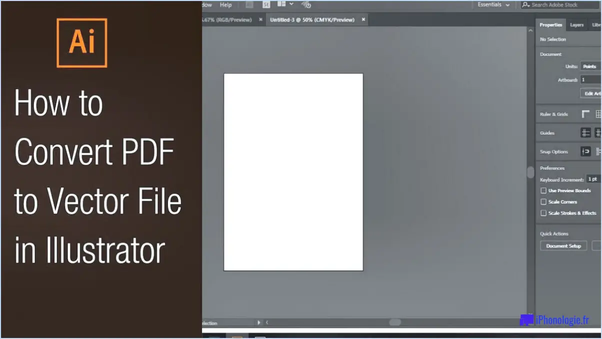 Comment convertir un pdf en vectoriel dans photoshop?