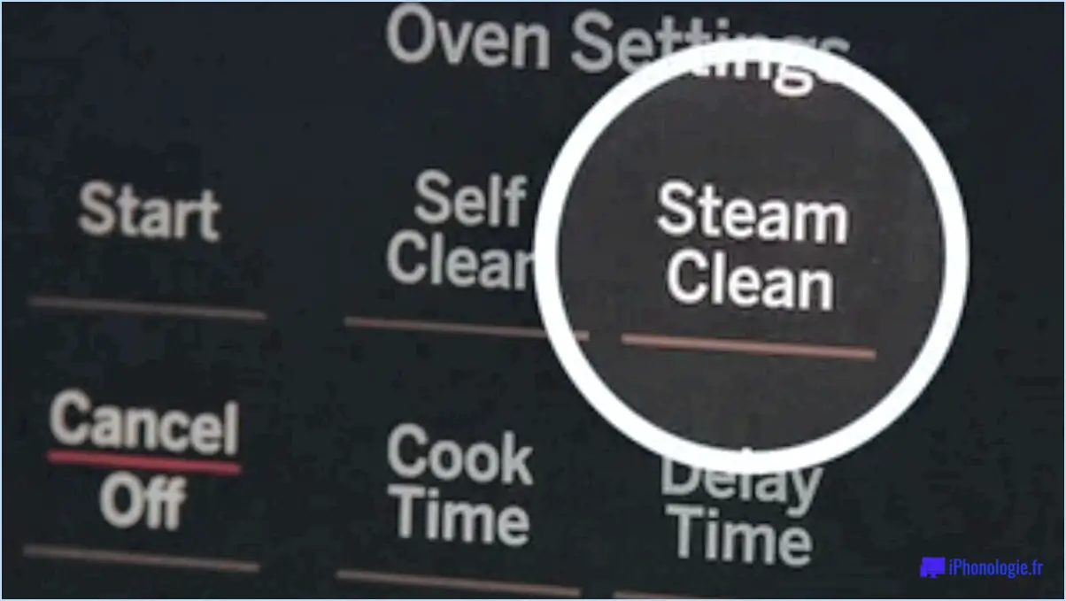 Comment désactiver le nettoyage à la vapeur sur un four ge?