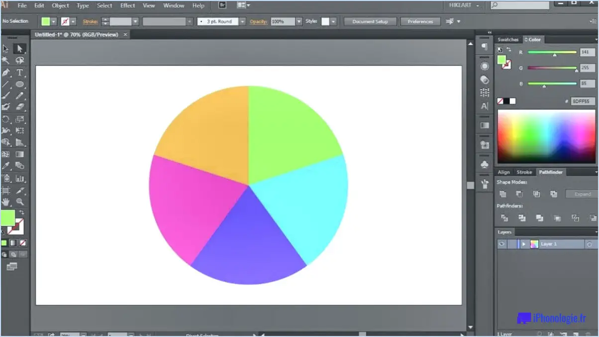 Comment diviser un cercle en sections dans illustrator?
