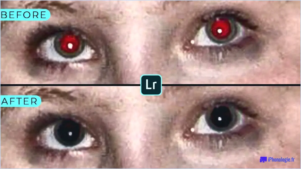Comment éditer les yeux rouges dans lightroom?