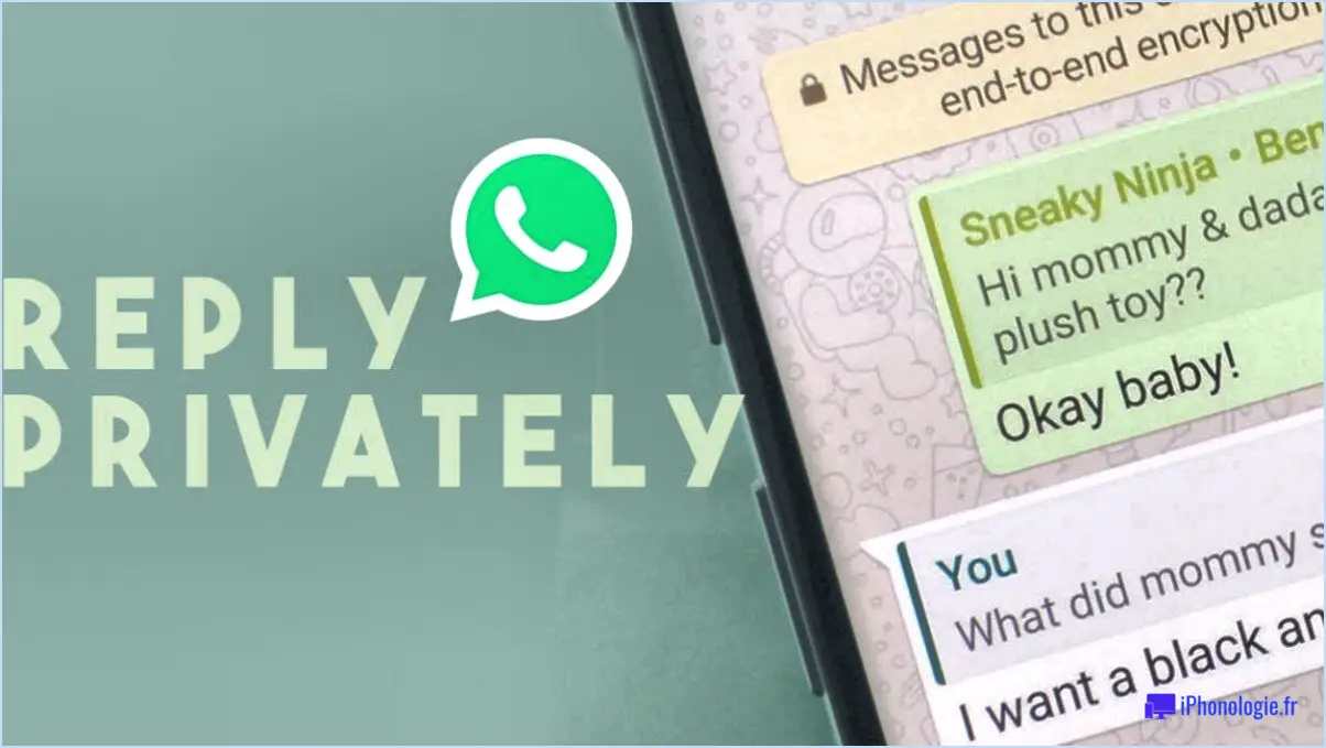Comment envoyer un message individuel dans un groupe whatsapp?