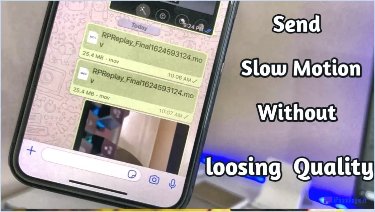 Comment envoyer une vidéo au ralenti sur l'iPhone?
