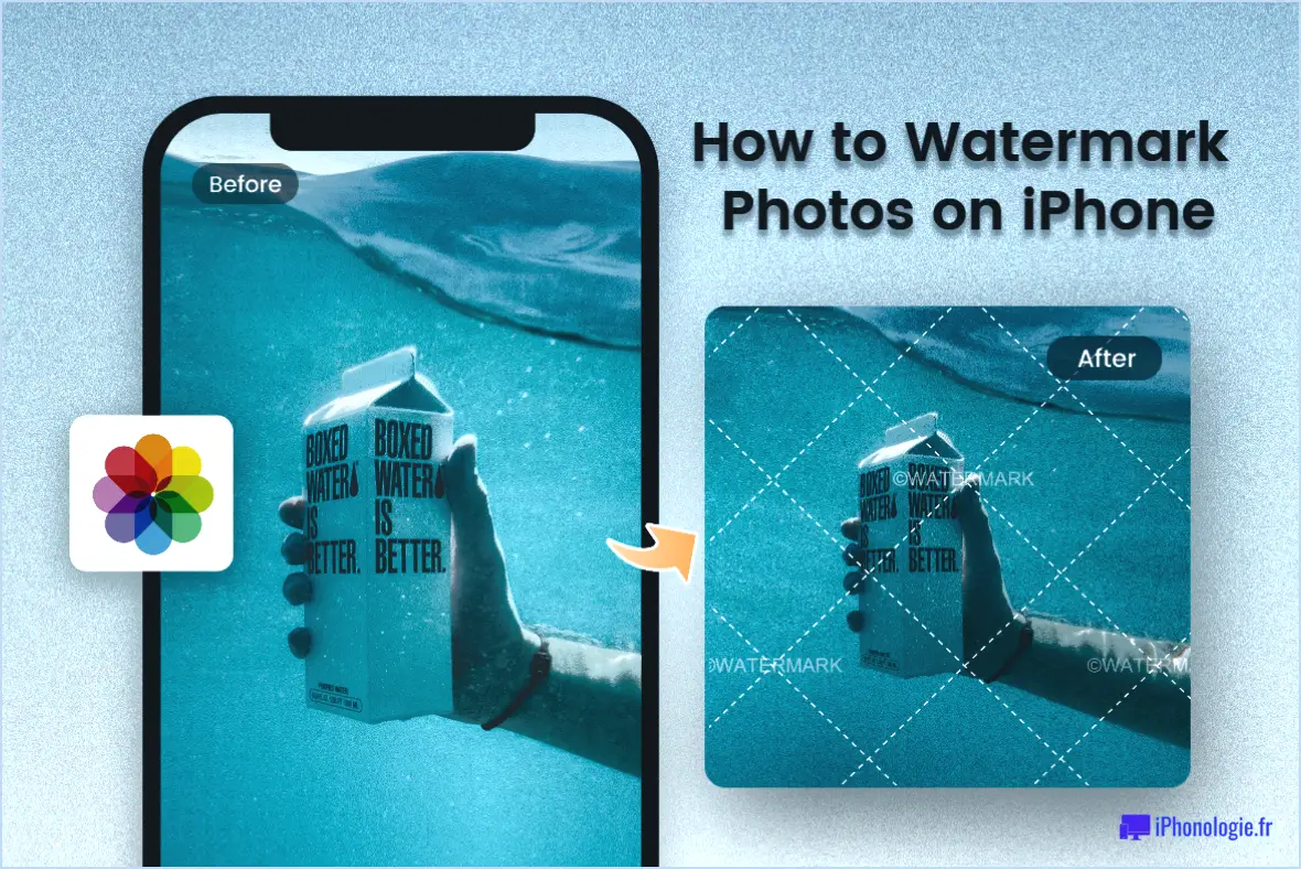 Comment faire pour filigraner des photos sur l'iphone?