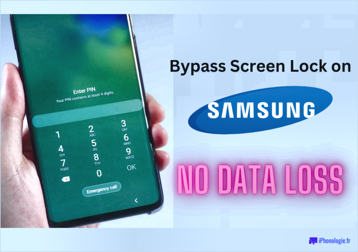 Comment faire pour que l'écran de verrouillage de Samsung soit désactivé sans perdre de données?