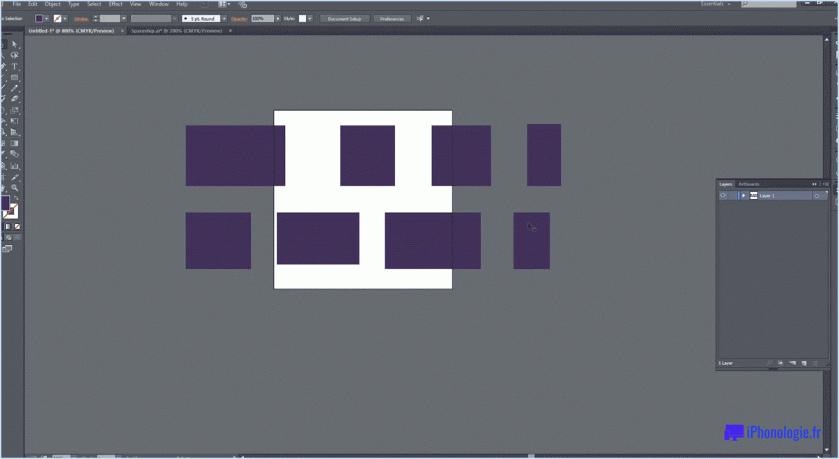Comment faire un rectangle d'une certaine taille dans illustrator?