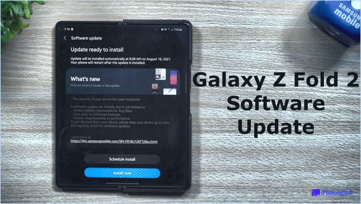 Comment mettre à jour le Samsung Galaxy Z Fold 2?