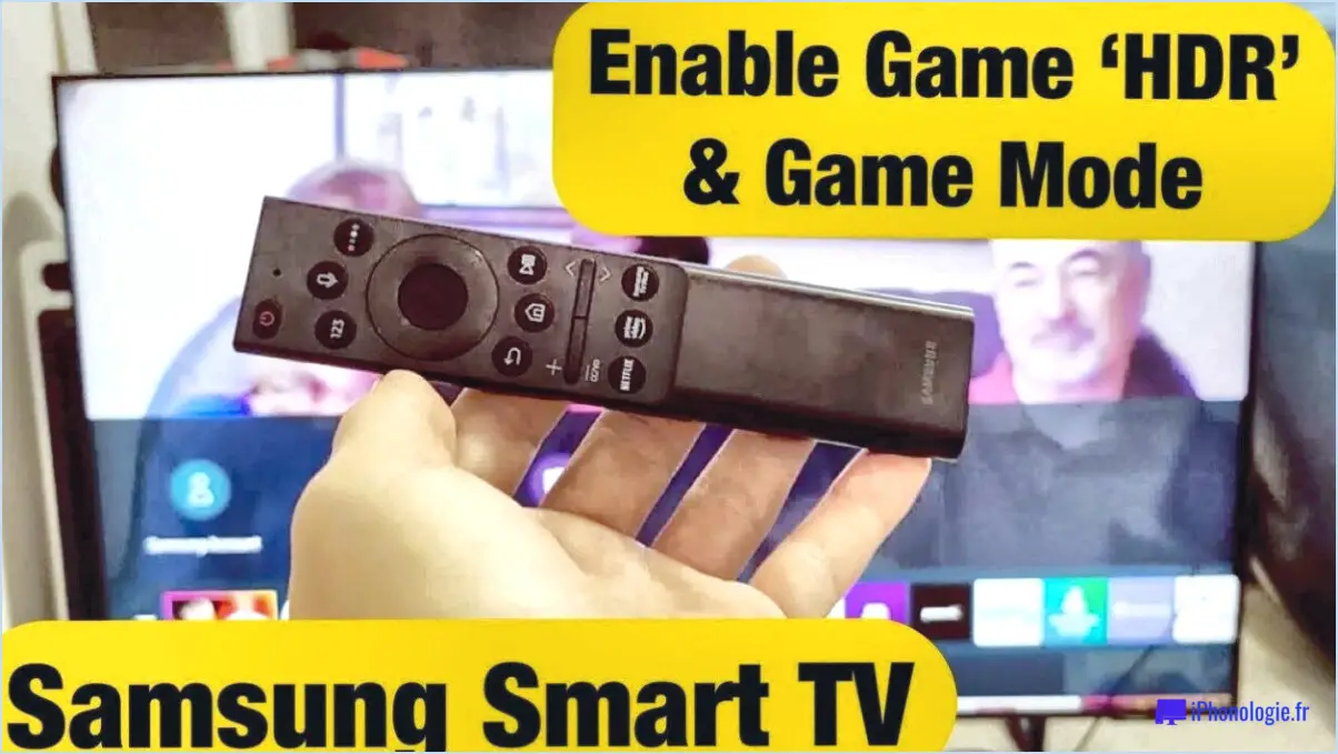 Comment mettre le mode jeu sur samsung tv?