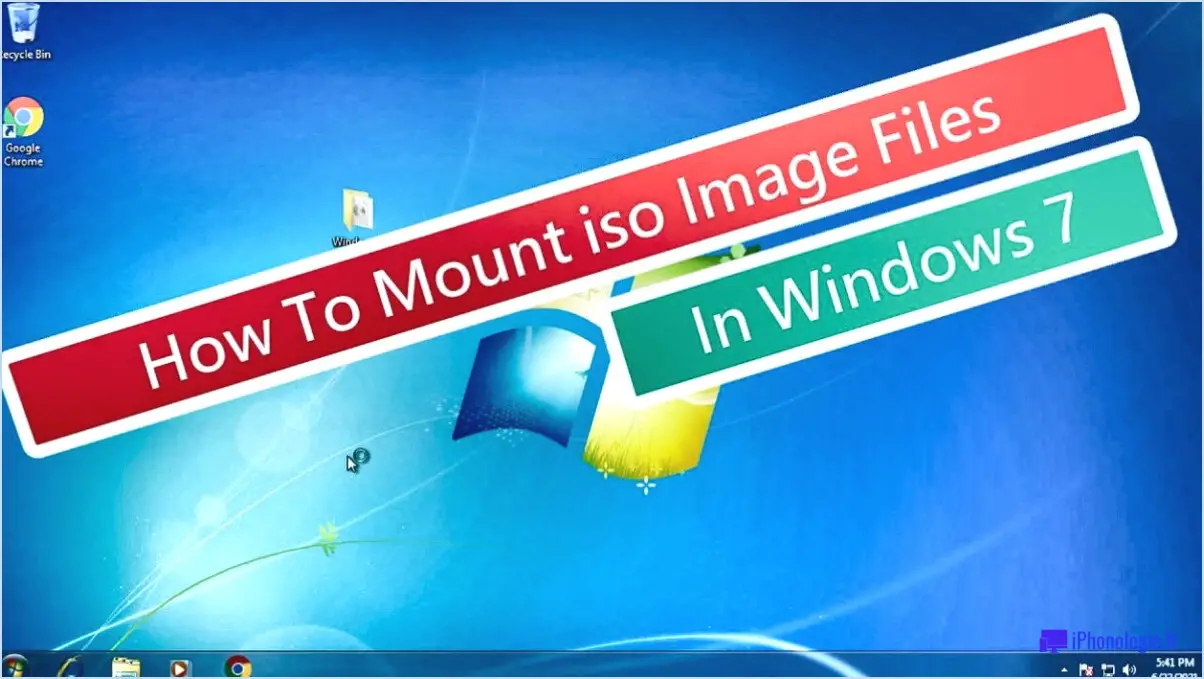 Comment monter une image iso sous windows 7?