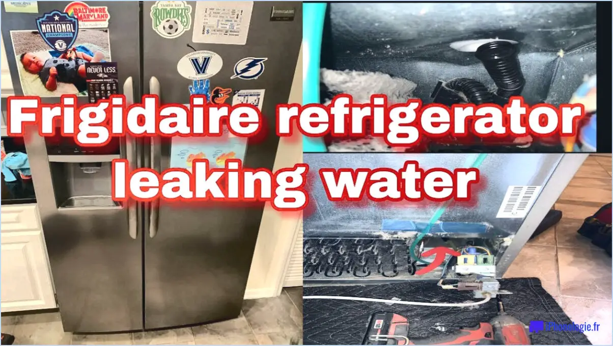 Comment nettoyer la conduite d'eau d'un réfrigérateur frigidaire?