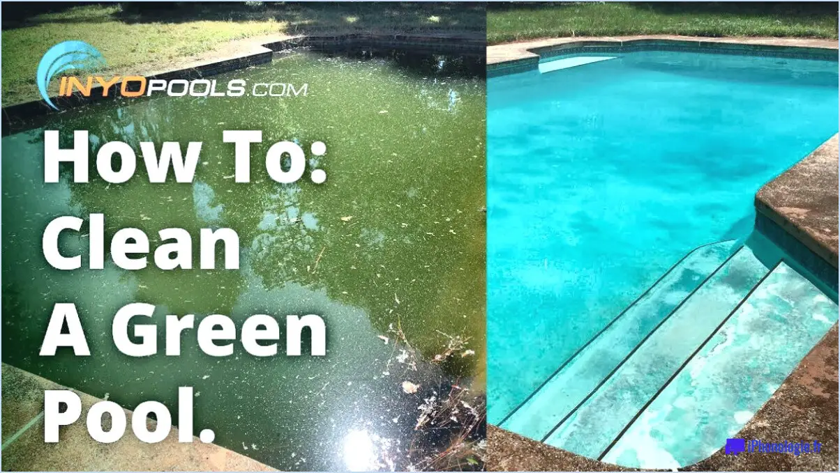 Comment nettoyer une piscine verte avec de l'eau de javel?
