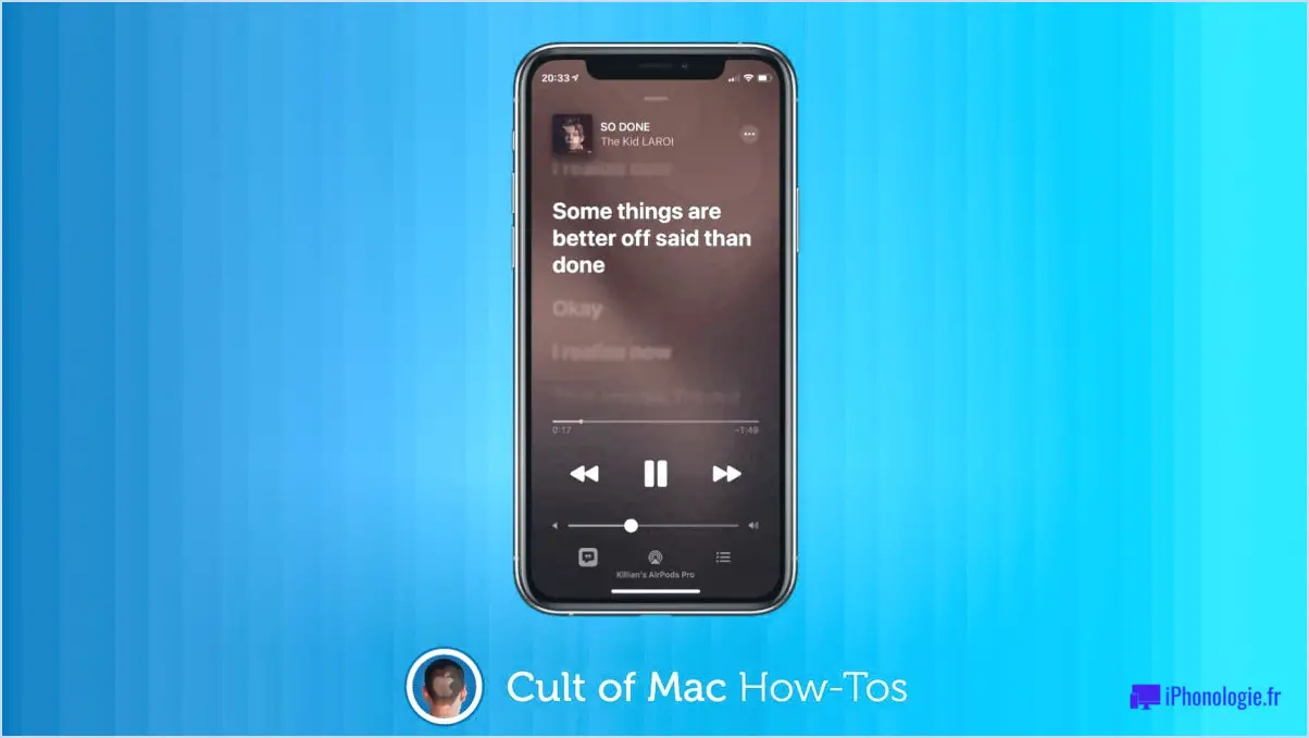 Comment partager les paroles d'une chanson avec apple music sur iphone?
