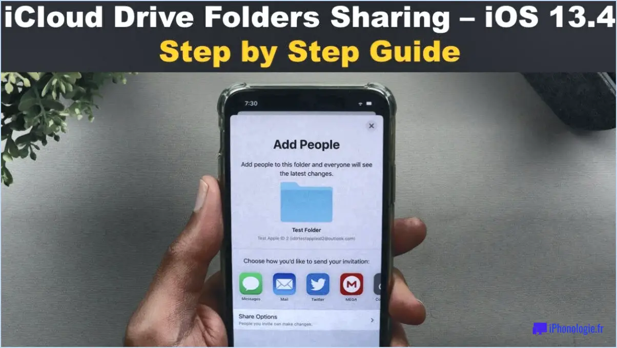 Comment partager un dossier dans icloud drive sur iphone?