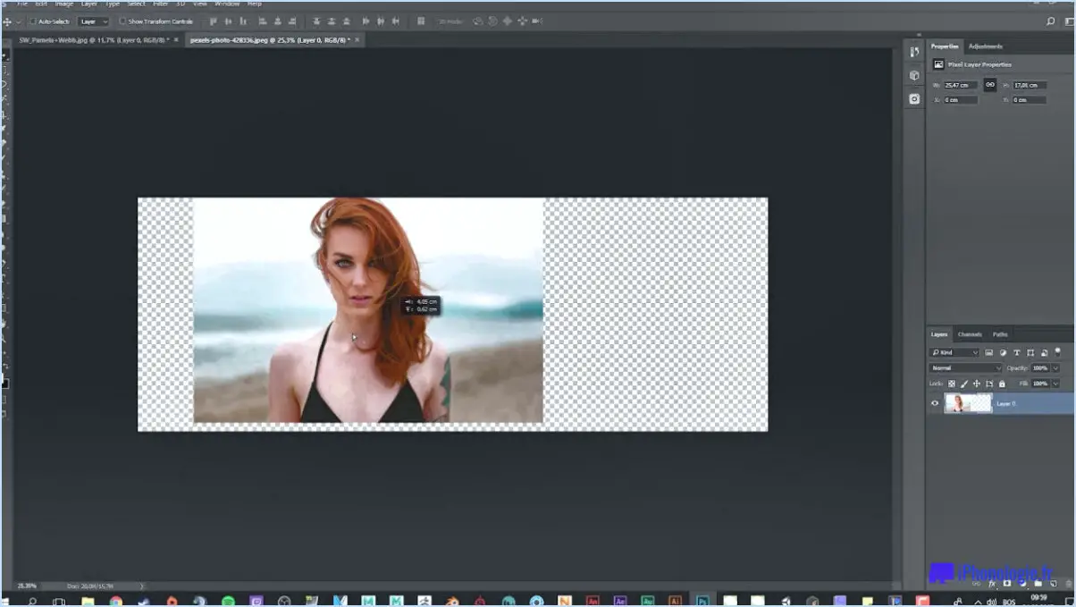 Comment redimensionner une image dans photoshop cc sans distorsion?