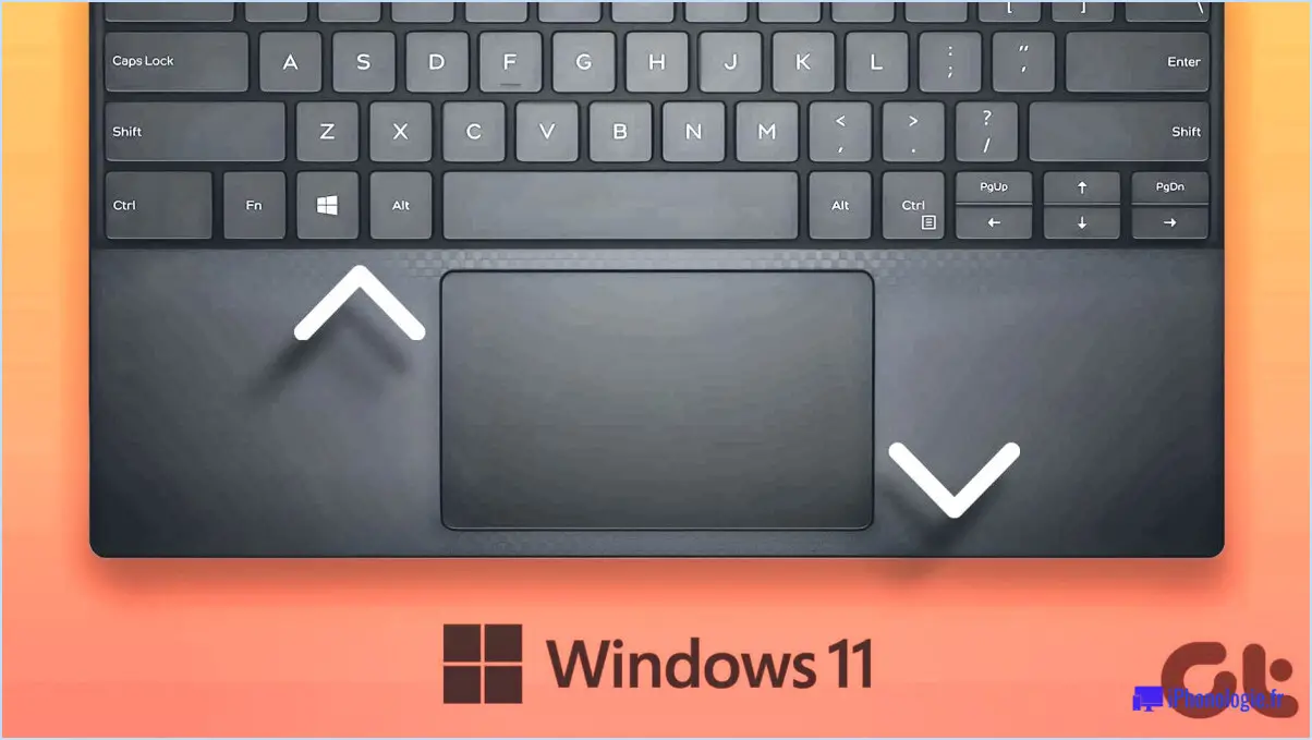 Comment régler la sensibilité du pavé tactile sur un ordinateur portable windows 11 ou 10?