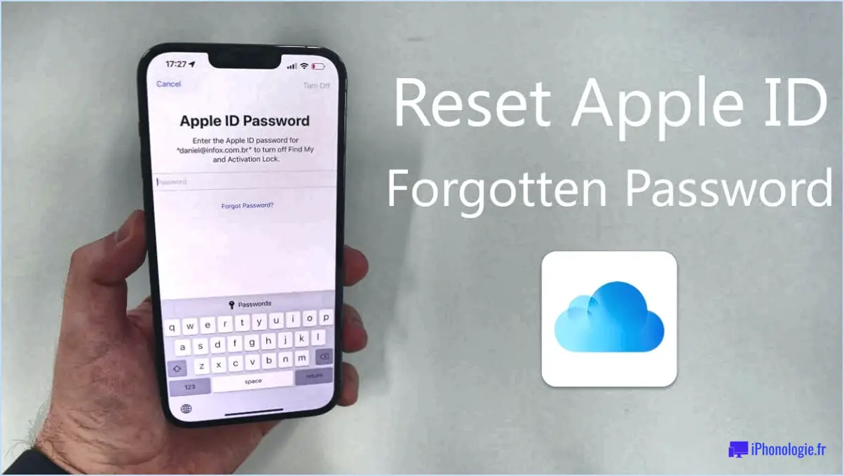 Comment réinitialiser mon identifiant Apple si j'ai oublié mon mot de passe?