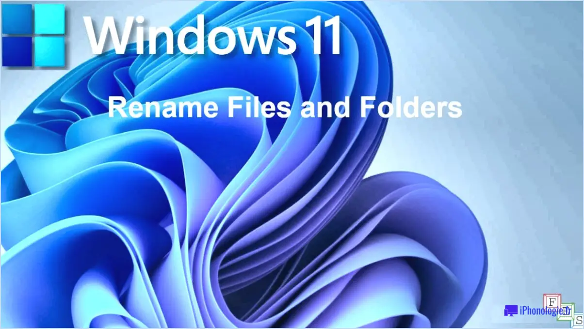 Comment renommer un fichier ou un dossier sous windows 11?