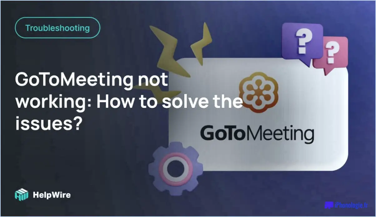 Comment réparer les erreurs courantes de GoToMeeting?