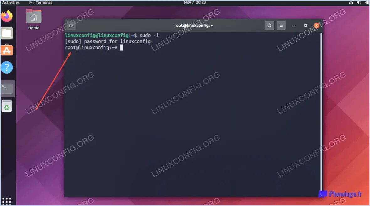 Comment se connecter à ubuntu à partir d'un terminal?