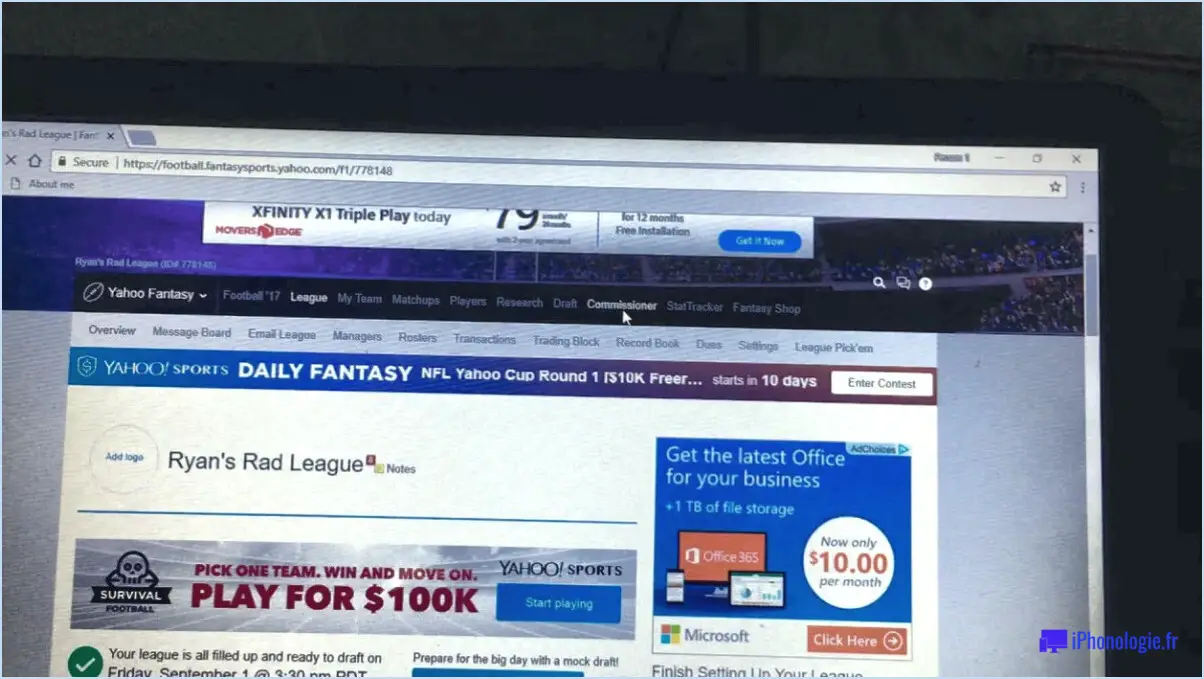 Comment supprimer une équipe de fantasy football sur nfl com?